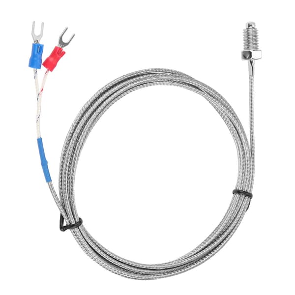 M8 Skruv Typ K Termoelement Temperatursensor Kabel 0-400℃ 2m