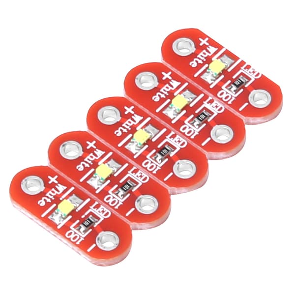 50 stk. LilyPad LED-modul Hvit Bærbar Overflatemontering DIY-sett for Arduino 3V til 5V
