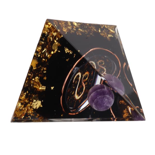 5cm Orgonit Pyramid Positiv Energi Healing Kristall Meditation Chakra Zodiak Generator Lejon