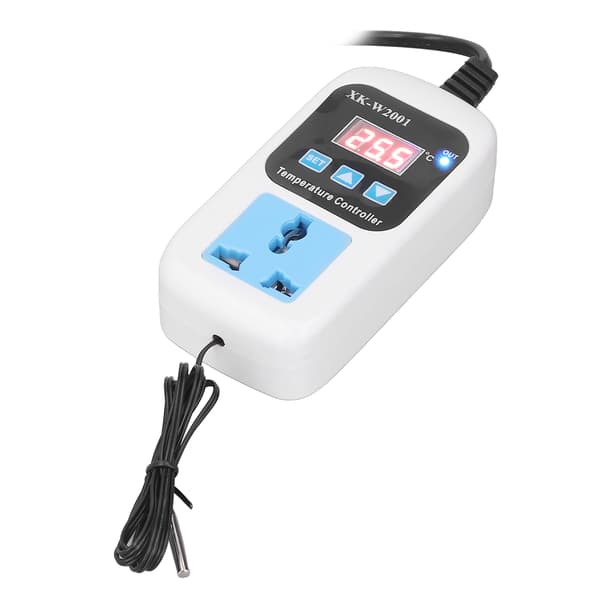 Digital Display Temperaturregulator til Drivhus Automatisk Justerbar Termostat US Stik
