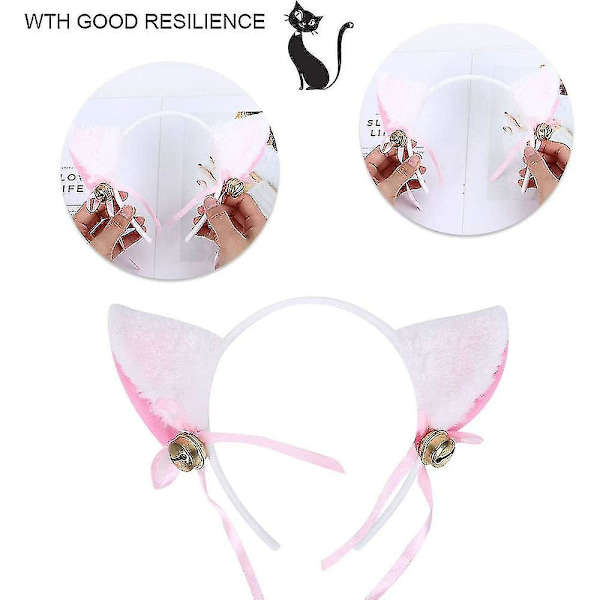 Kissan puku Cosplay Pehmopäähineet Clip Korva Rusetti Tail Set