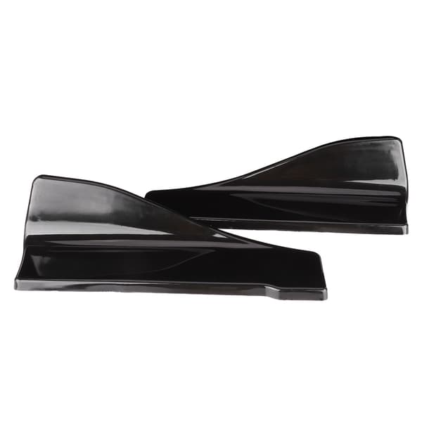 2 st Universal Baklucka Diffusor Lip Sidoskjortar Blank Svart med Monteringsskruvar