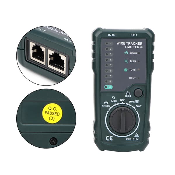 Testersett for telefonnettverkskabel RJ45 RJ11 Lan Wire Tracker - FY868