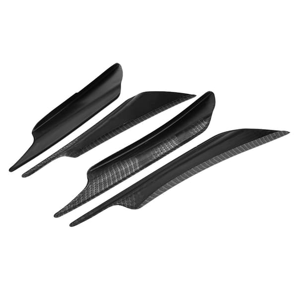 4st Bil Främre Stötfångare Deflektor Läpp Splitters Fenor Canards Kaross Spoiler Kolfiber