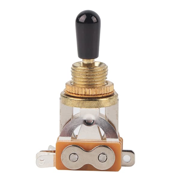 1 stk. 3-vejs vippekontakt sort spids erstatning til LP Style elektrisk guitar guld