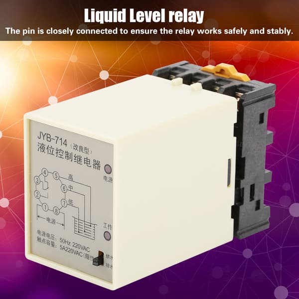JYB 714 Væskeniveaurelæ Vandstandsregulator 220V Base