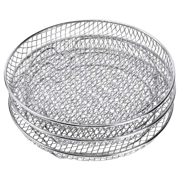3-lags stabelbart rustfrit stål Air Fryer stativ til 4,2QT til 5,8QT Air Fryer tilbehør