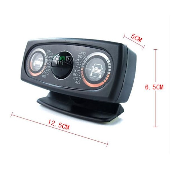 GrouopM-autoopas Bal Balance Meter Tasapainomittari Auton Kaltevuusmittari Autotarvikkeet Kolme yhdessä (125*65*50MM)