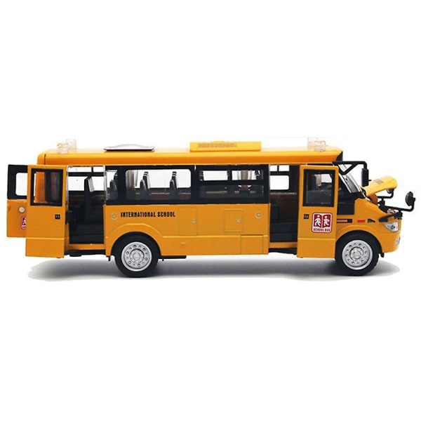 Koulubussi lelu Die Cast Vehicles Keltainen Suuri metalliseos Pull Back 9&#39;&#39; Pelaa Bussia äänillä ja valoilla lapsille