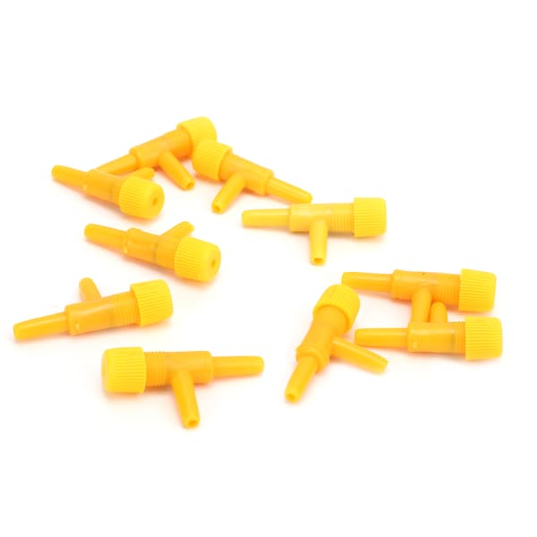 T-formet Plast 2-veis Luftventil Akvarium Luftpumpe Splitter