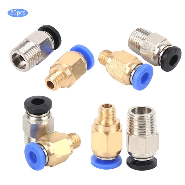 20-pack Pneumatiska Bowden-kopplingar PC4 M10 PC4 M6 för 3D-skrivare