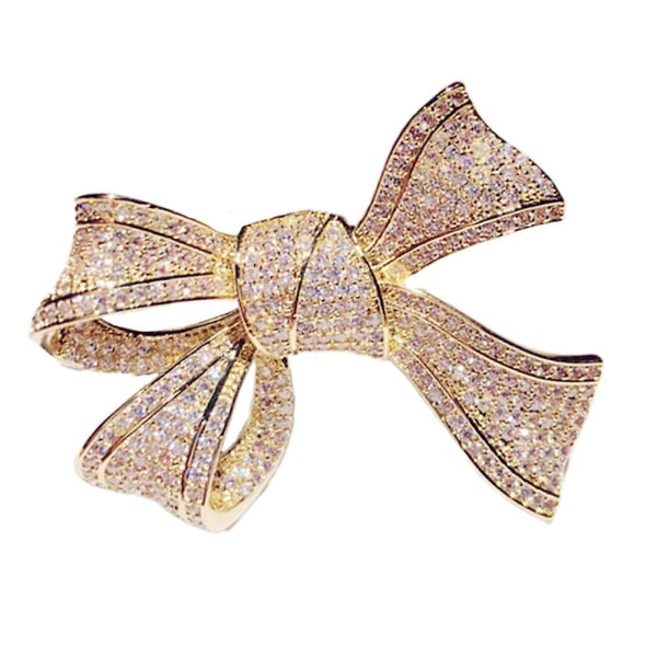 Mode Kvinder Cubic Zirconia Indlagt Sløjfe Finger Ring Bryllupsfest smykker gave US 8