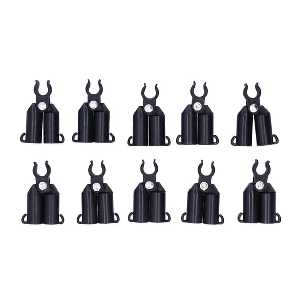 10-pack A-typ Trädgårdsstöd för växter Kopplingsklämmor 16 mm ID Fästpinnar