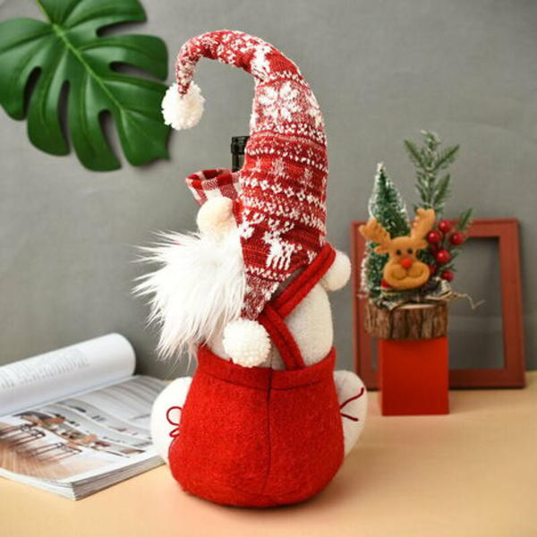 Christmas Gnomes -viinipullon cover - käsintehty ruotsalainen Tomte Gnomes -puuvillaviinipullopussit Viinipullon set