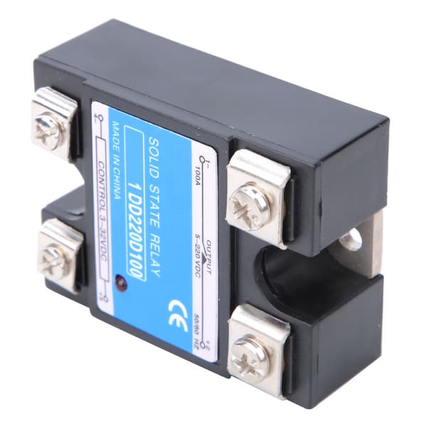 Solid State Relé DC SSR Inngang 3-32VDC Last 5-220VDC Kontrollrelé 100A