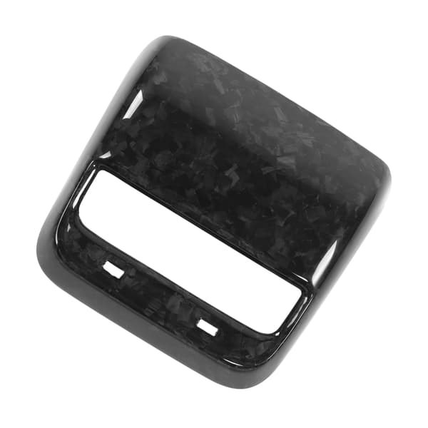 Tesla Model 3 2018 2021 Kulfiber Luftventil Dæk Blank Marmor Trim