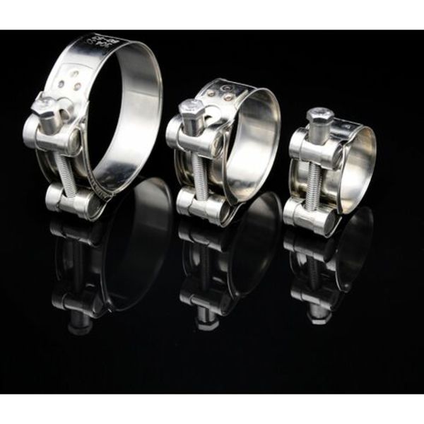 Set med 8 26-28mm 304 rostfria slangklämmor.