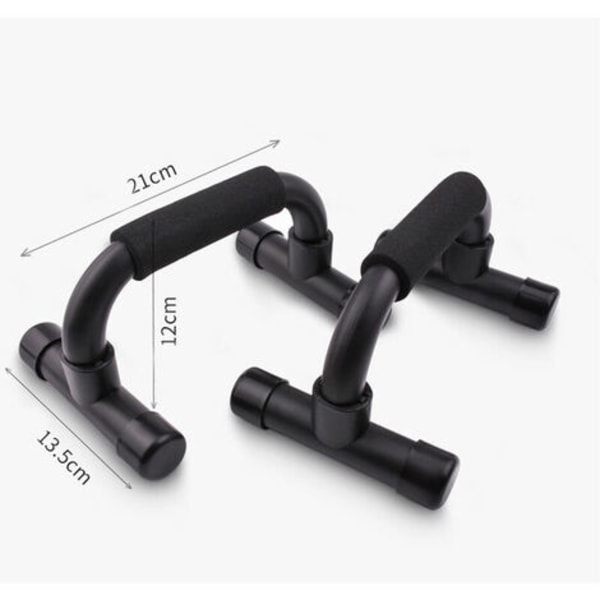 stk I-formet Multifunktionelt Push-up Rack, Hjemmetræningsudstyr - Sort