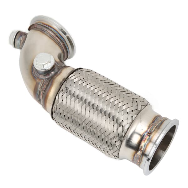 2,5 tommer V-bånd til V-bånd downpipe 90 grader med fleksibel belg i rustfritt stål modifikasjon