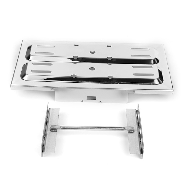 Rustfrit stål Universal Poleret Batteri Holder Kit 19 x 33,7 cm