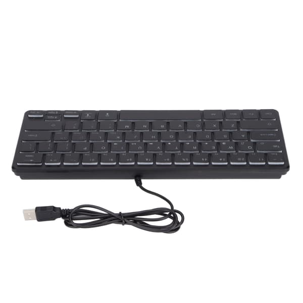 Mini 64 Tasters Kablet Spiltastatur RGB Baggrundsbelyst Bærbar Stationær Computertilbehør