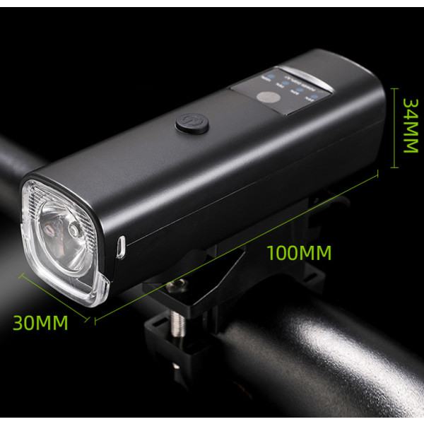Cykellygter, forlygter, rideudstyr, genopladelige blændende lommelygter, horn, nat-ATV-lys, modestil 1500mAh (med horn),
