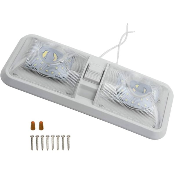 12V sisävalot, 48 LEDiä, 4W LED matkailuautojen kattovalot päälle/pois-kytkimellä, LED-sisävalot autoon, matkailuautoon, pakettiautoon, linja-autoon,