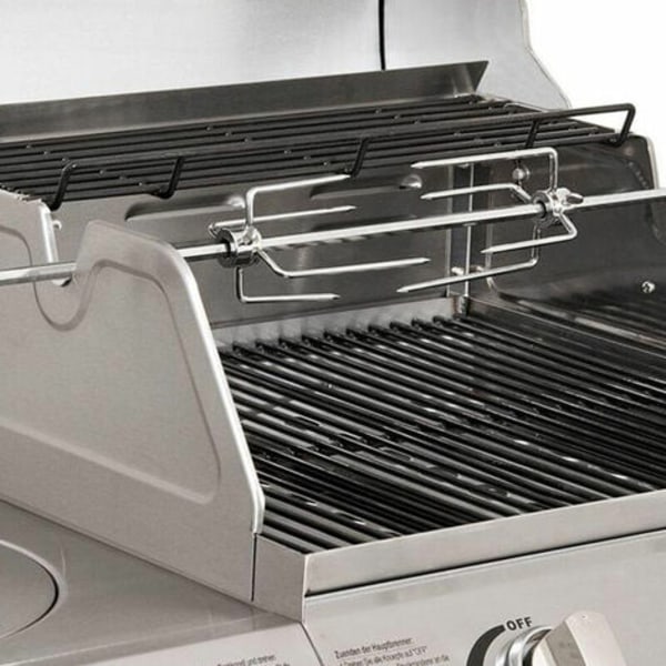 117 cm grillspyd med 2 kødspyd og rustfri stålmotor 220V grillspyd elektrisk grillspyd