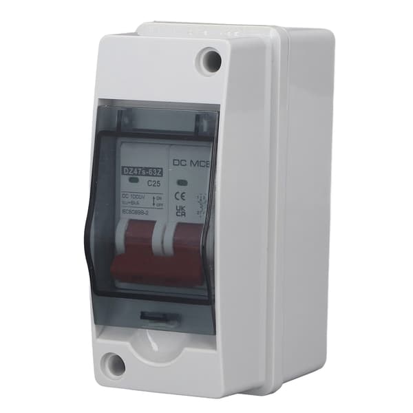 2P Solcellesystem DC Miniatureafbryder IP65 Vandtæt PV Afbryderkontakt DC1000V 25A