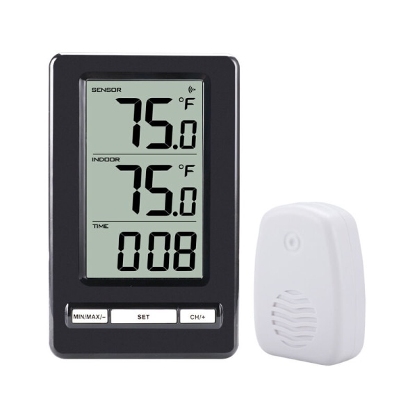 Trådløs digital LCD indendørs og udendørs termometer temperaturmåling