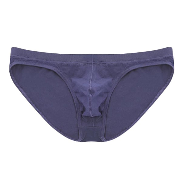 Mænd ensfarvet bomuldsunderbukser underbukser med lav talje Royal Blue 2XL