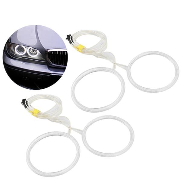 4 stk. bil hvite engleøyne frontlykter LED Halo-ringer 106 mm/4,2 tommer montering passer til E46