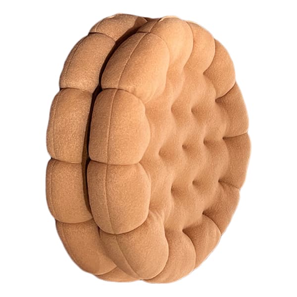 Cookie Kudde Mjukt Andningsbar PP Bomullsfyllning Sittdyna Sovsal Sovrum Sängkant 450g Aprikos