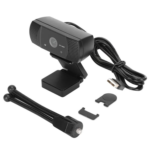 USB Webcam HD Indbygget Mikrofon Desktop Videokonference 1080P Digitalkamera Sort