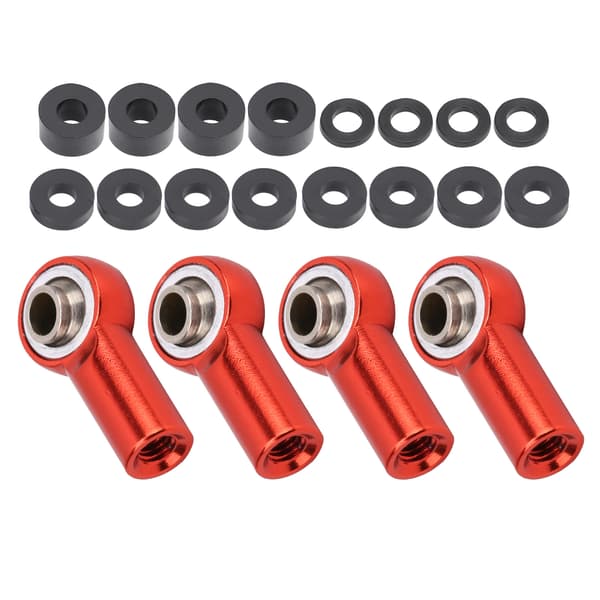 Aluminiumlegering Link Rod End Kulled for 1/10 RC Bil - Rød