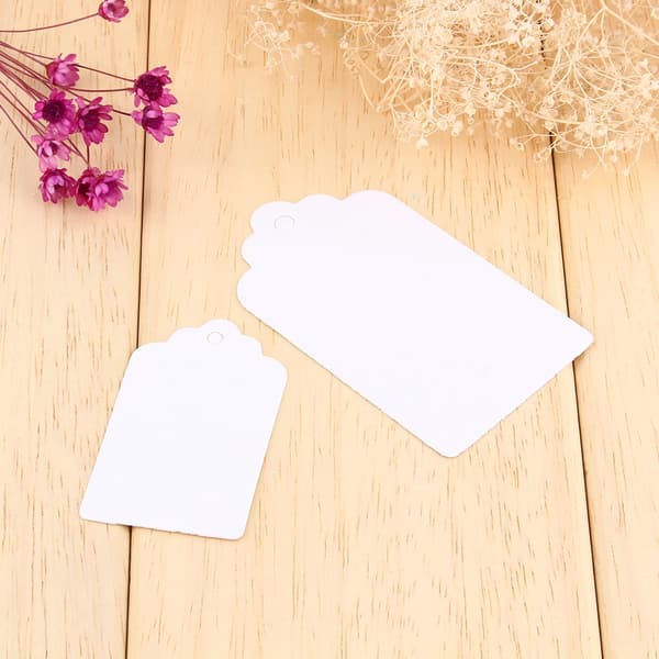Tomma hängetiketter av kraftpapper - 100-pack för bröllopsfester, etiketter, prislappar, presentkort