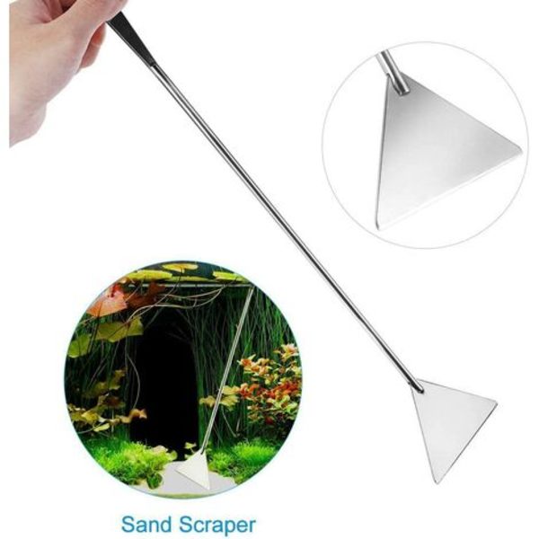 Akvariumverktygssats 6 i 1 vattenväxter i rostfritt stål Pincett Sax Spatel Aquascaping- set för vattenväxter