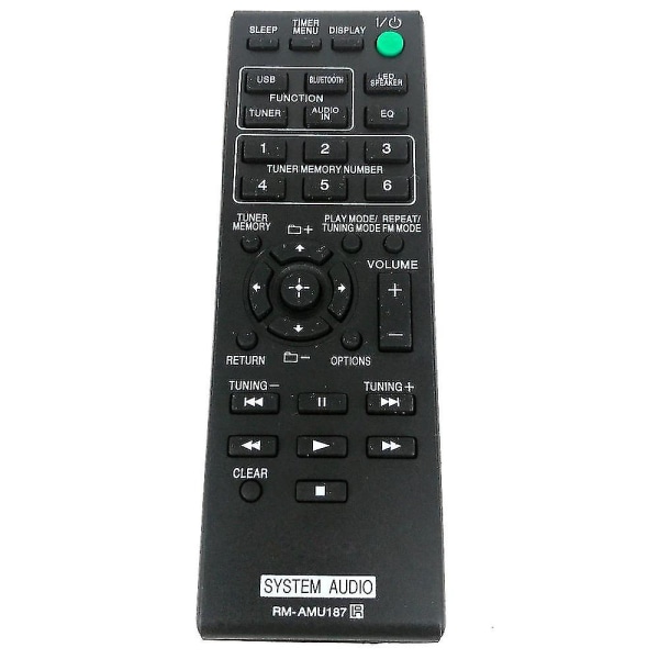 ersättning Rm-amu187 för Sony Personal Audio System Fjärrkontroll Gtk-n1bt Fernbedienung