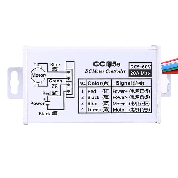 Højkvalitets PWM Motorhastighedsregulator 9V til 60V 20A
