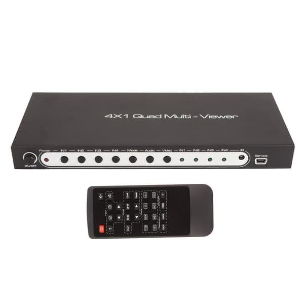 HDMI 4x1 Quad Multi Viewer Switcher 4 in 1 Out 100-240V EU-kontakt