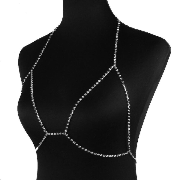 Fashion Rhinestone BH Chain Sexet Sele Bikini Body Chain Kvinder Smykker Sl