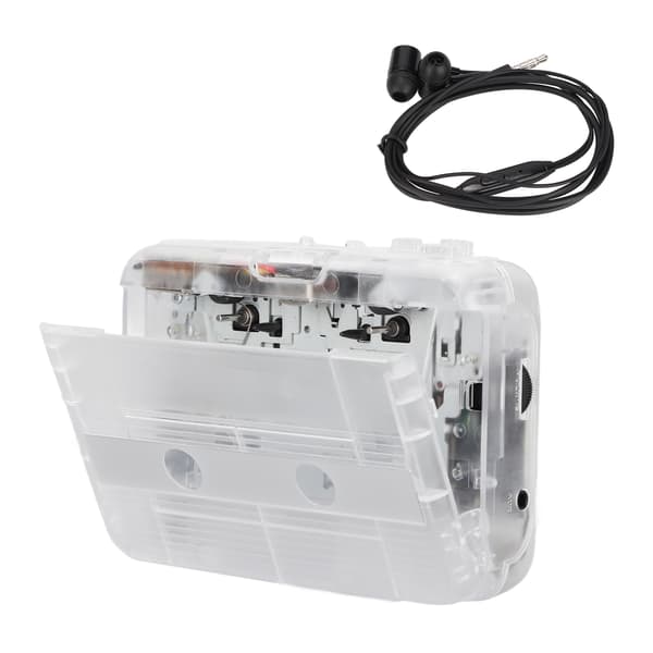 FM Radio Kassettspiller Klassisk Stil Multifunksjon Bluetooth 5.0 Bærbar Transparent