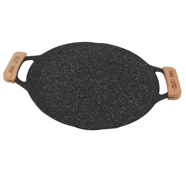 Rund Nonstick Metall BBQ Grillpanne Multifunksjonell Utendørs Camping Grillplate