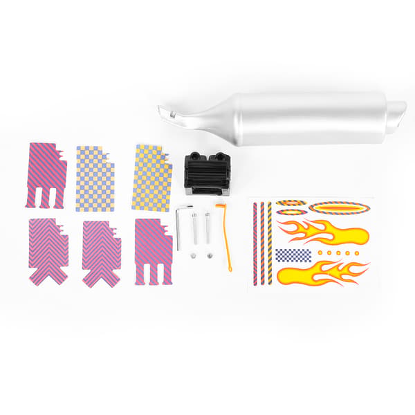 Turbo Pipe Udstødningssystem Motorcykel Hjul Lyd Maker Kit
