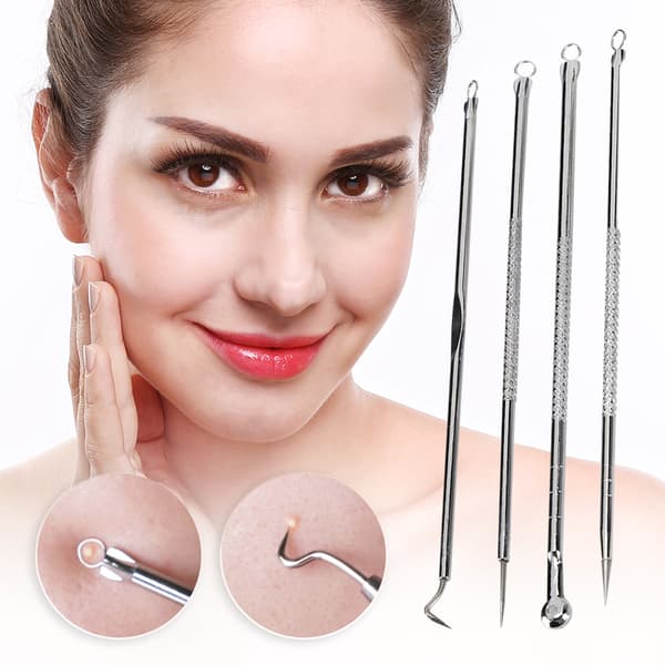 Spetsiga Blackhead Remover Double Head Pimple Extractor Tool Kit