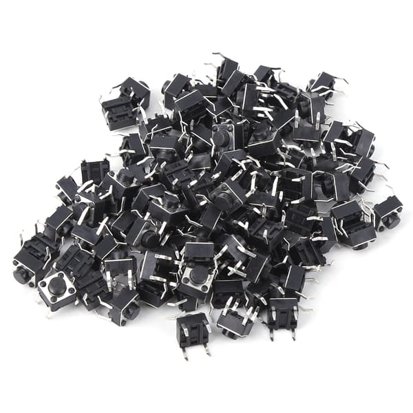 100 stk. Momentan taktil trykknappbryter Mini Micro Tact Brytertilbehør 6x6x4,3mm