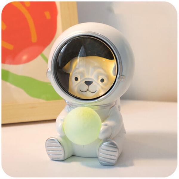 Astronaut nattlampa sovrum dekoration flicka sängkant baby ljus ögonskydd nattsömn bordslampa（vårdnadshavare valp）