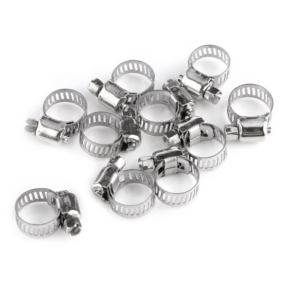 Vandslangeklemme i rustfrit stål 8 mm til 12 mm