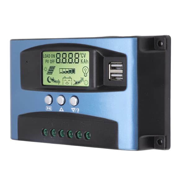 MPPT Solar Charge Controller 100A 12V 24V Dobbelt USB LCD-skærm Multipel Sporingsalgoritme