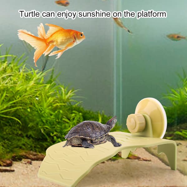 Gul S Flydende Solplatform Klatreø til Akvarium Skildpadder